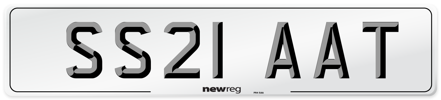 SS21 AAT Number Plate from New Reg
